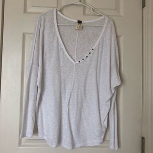 Free People oversized white shirt